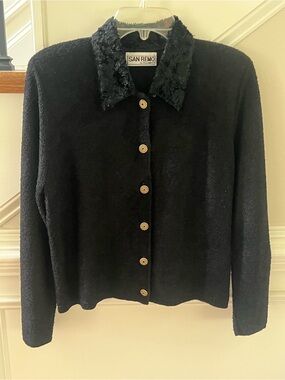 Women's Black Button-Up Cardigan
